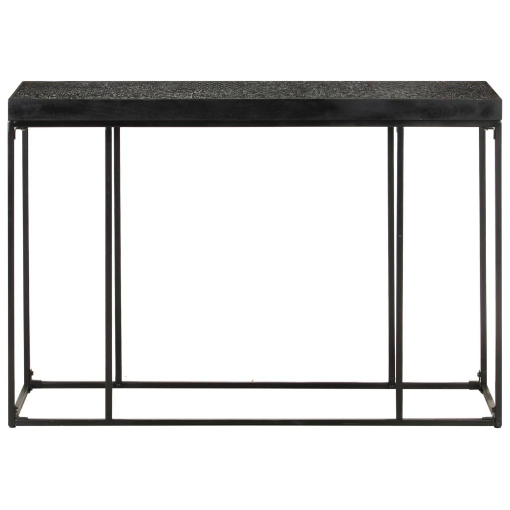 Tavolo Consolle Nero 110x35x76 cm Massello di Acacia e Mango 321612