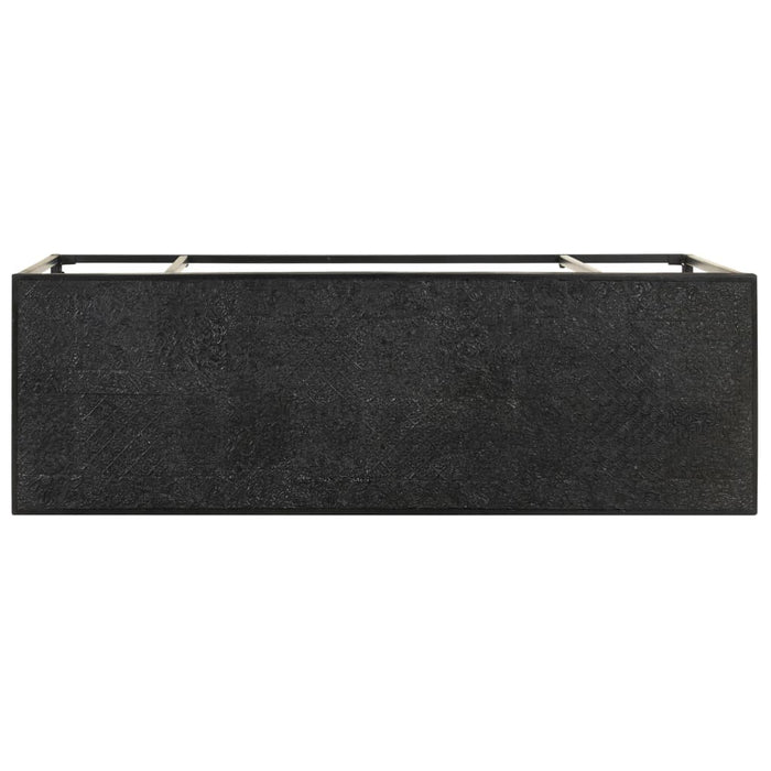 Tavolo Consolle Nero 110x35x76 cm Massello di Acacia e Mango 321612