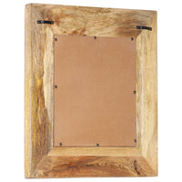 Specchio Intagliato a Mano 50x50x2,6 cm in Massello di Mango 321644
