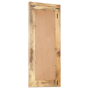 Specchio Intagliato a Mano 110x50x2,6 cm in Massello di Mango cod mxl 52239