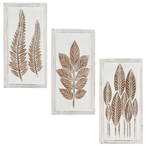 Hand-Carved Wall Panels 3 pcs MDF 40x60x1,5 cm 321660