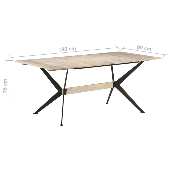 Tavolo da Pranzo 180x90x76 cm in Legno Massello di Mango 321688