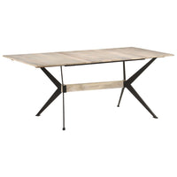 Tavolo da Pranzo 180x90x76 cm in Legno Massello di Mango 321688