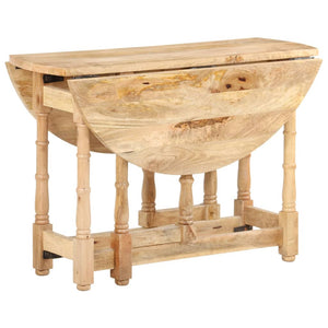 Tavolo da Pranzo Rotondo 110x76 cm in Legno Massello di Mango 321699