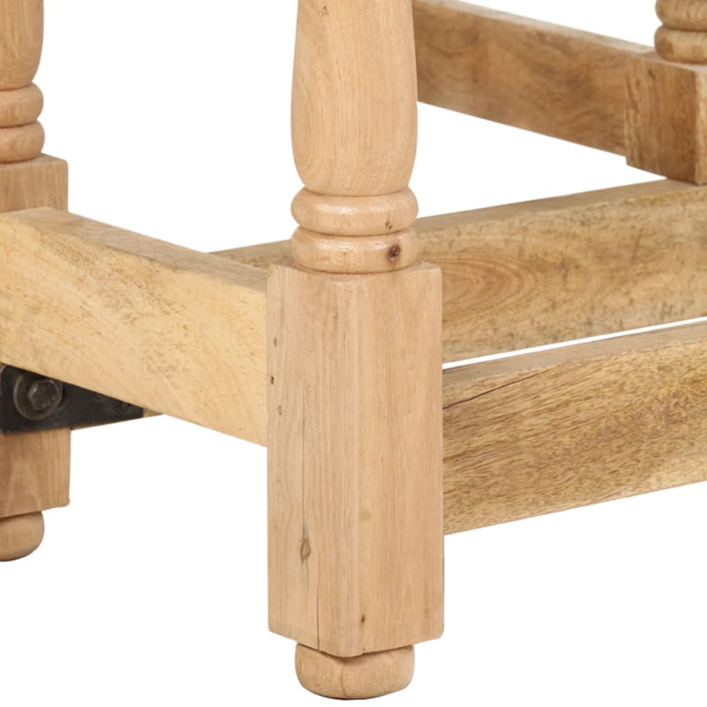 Tavolo da Pranzo Rotondo 110x76 cm in Legno Massello di Mango 321699