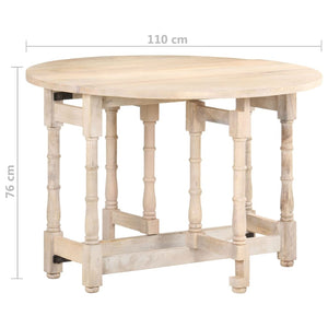 Tavolo da Pranzo Rotondo 110x76 cm in Legno Massello di Mango 321700