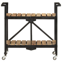 Carrello da Cucina 87x36x81 cm in Legno Massello di Mango cod mxl 62804