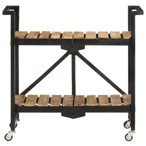 Carrello da Cucina 87x36x81 cm in Legno Massello di Mango cod mxl 62804