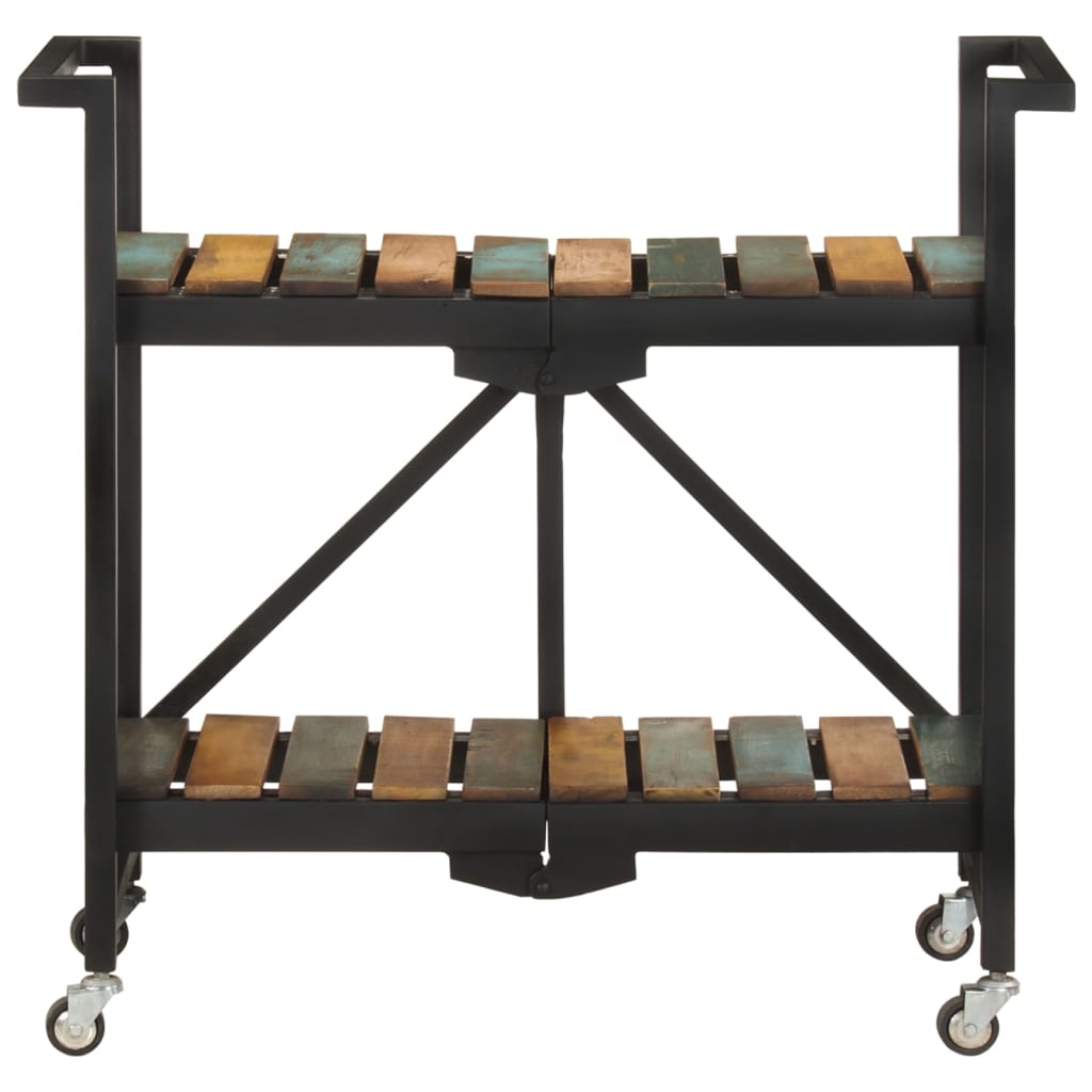 Carrello da Cucina 87x36x81 cm in Legno Massello di Recupero  cod mxl 63416