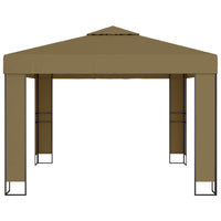 Gazebo con Tetto Doppio 3x3x2,7 m Grigio Talpa 180 g/mÂ²