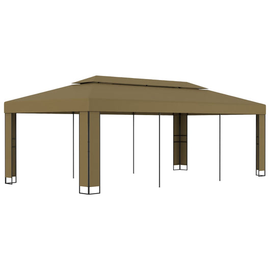 Gazebo con Tetto Doppio 3x6 m Grigio Talpa 180 g/mÂ² cod mxl 57106