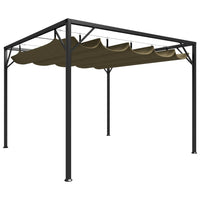 Gazebo da Giardino con Tetto Retrattile 3x3 m Talpa 180 g/mÂ² cod mxl 61839