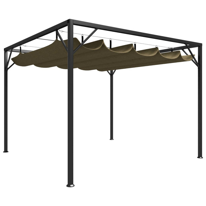 Gazebo da Giardino con Tetto Retrattile 3x3 m Talpa 180 g/mÂ² cod mxl 61839