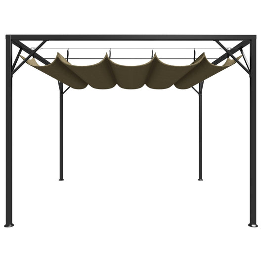 Gazebo da Giardino con Tetto Retrattile 3x3 m Talpa 180 g/mÂ² cod mxl 61839