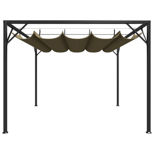 Gazebo da Giardino con Tetto Retrattile 3x3 m Talpa 180 g/m² 312220