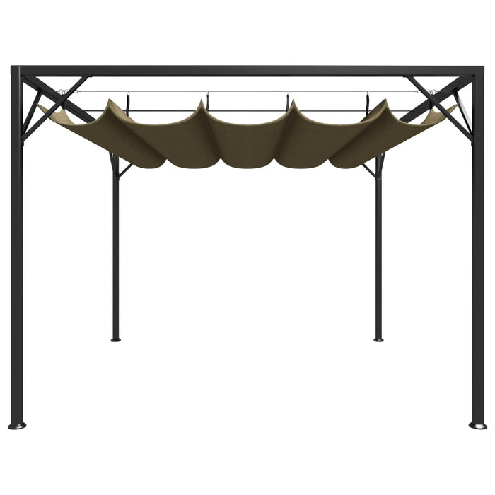 Gazebo da Giardino con Tetto Retrattile 3x3 m Talpa 180 g/m² 312220