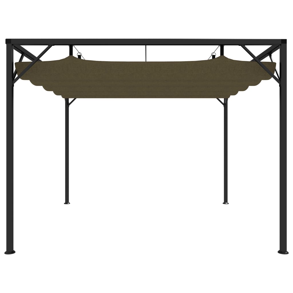 Gazebo da Giardino con Tetto Retrattile 3x3 m Talpa 180 g/mÂ² cod mxl 61839