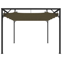 Gazebo da Giardino con Tetto Retrattile 3x3 m Talpa 180 g/m² 312220