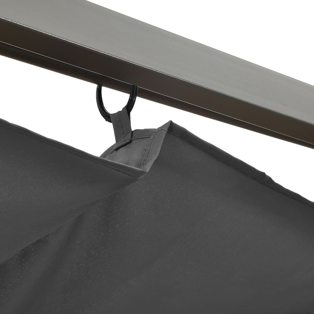 Pergola con Tetto Retrattile Antracite 3x3m in Acciaio 180 g/m² 312226