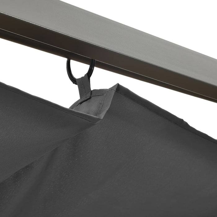 Pergola con Tetto Retrattile Antracite 3x3m in Acciaio 180 g/m² 312226