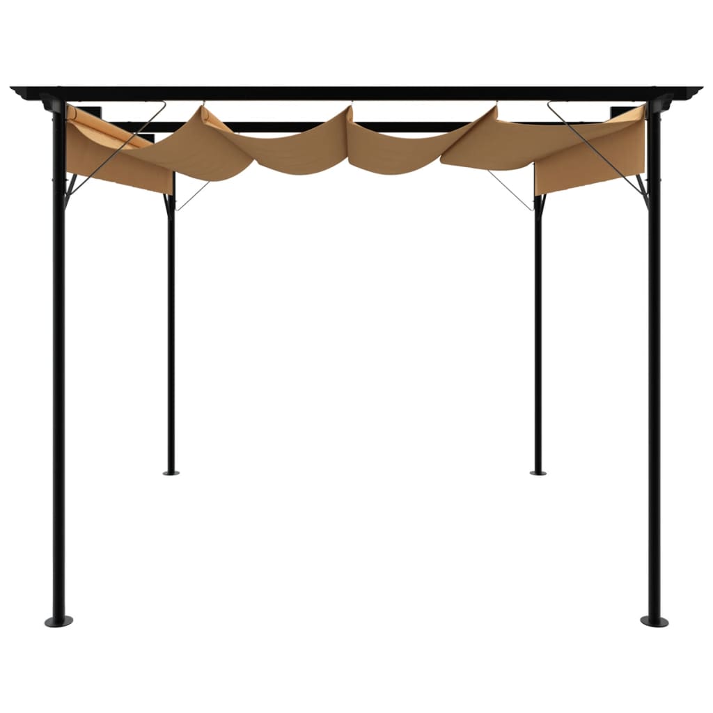 Pergola con Tetto Retrattile Talpa 3x3m in Acciaio 180 g/m² 312227