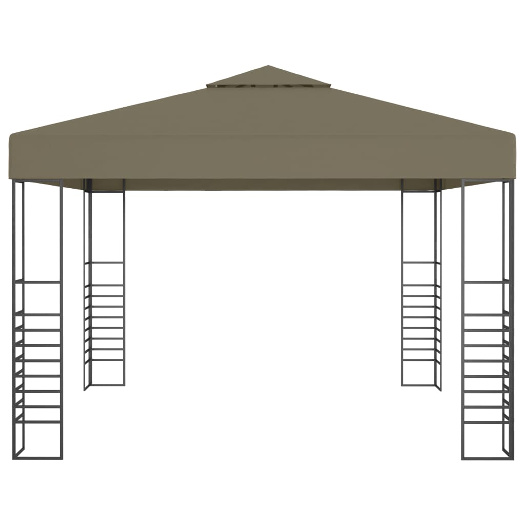 Gazebo da Giardino 3x3 m Grigio Talpa 180 g/m² 312228
