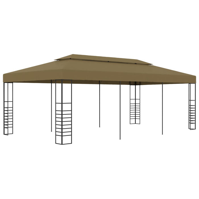 Gazebo da Giardino 6x3x2,7 m Grigio Talpa 180 g/mÂ²