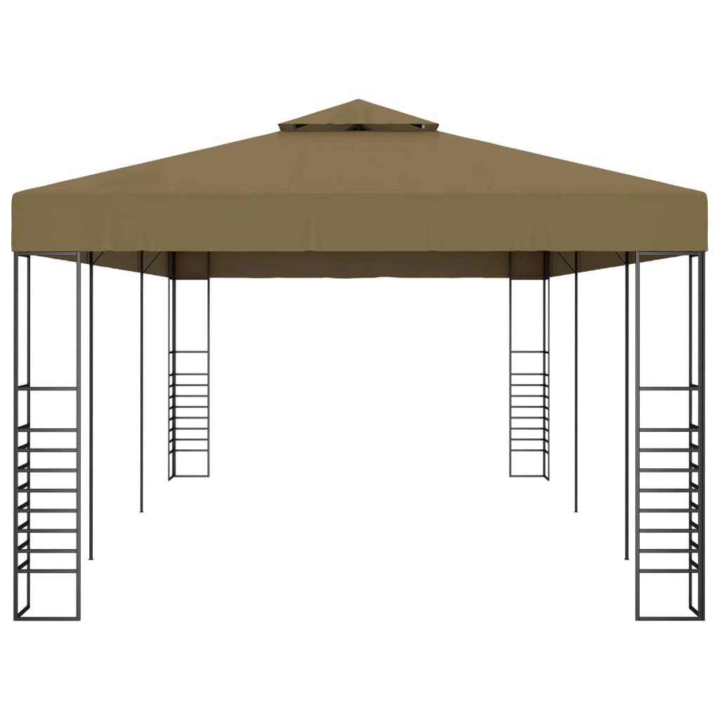 Gazebo da Giardino 6x3x2,7 m Grigio Talpa 180 g/mÂ²