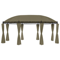 Gazebo con Tende 520x349x255 cm Grigio Talpa 180 g/mÂ² cod mxl 57108