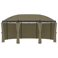 Gazebo con Tende 520x349x255 cm Grigio Talpa 180 g/mÂ² cod mxl 57108