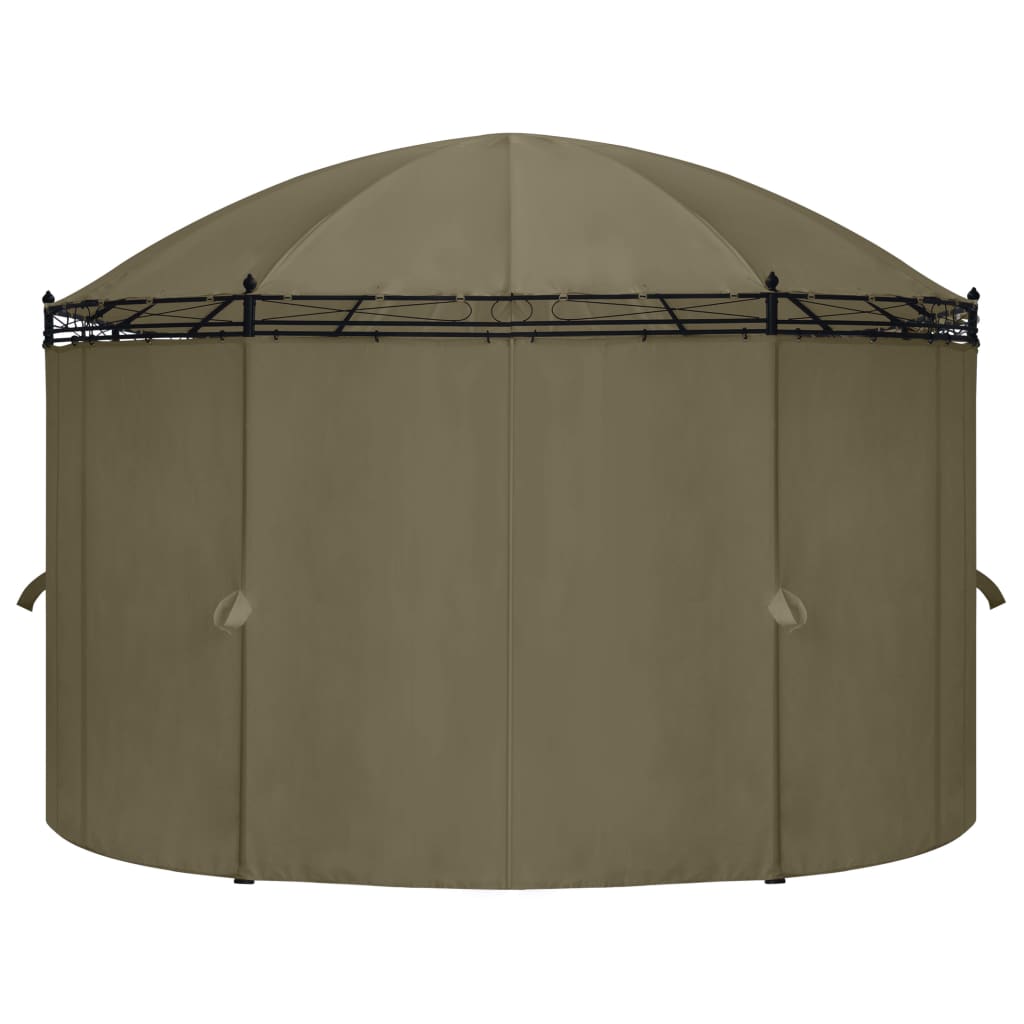 Gazebo con Tende 520x349x255 cm Grigio Talpa 180 g/mÂ² cod mxl 57108