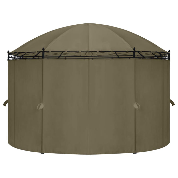 Gazebo con Tende 520x349x255 cm Grigio Talpa 180 g/mÂ² cod mxl 57108