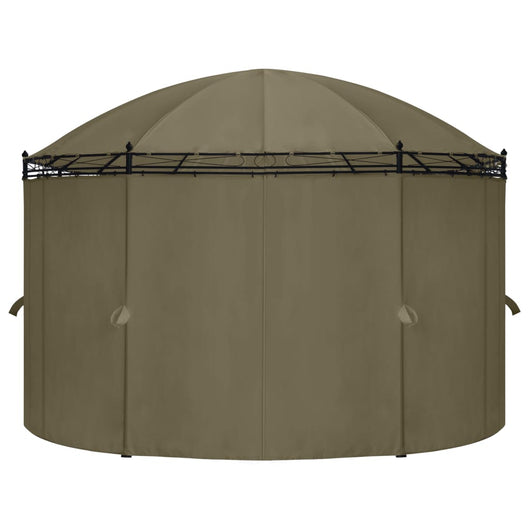 Gazebo con Tende 520x349x255 cm Grigio Talpa 180 g/m² 312231
