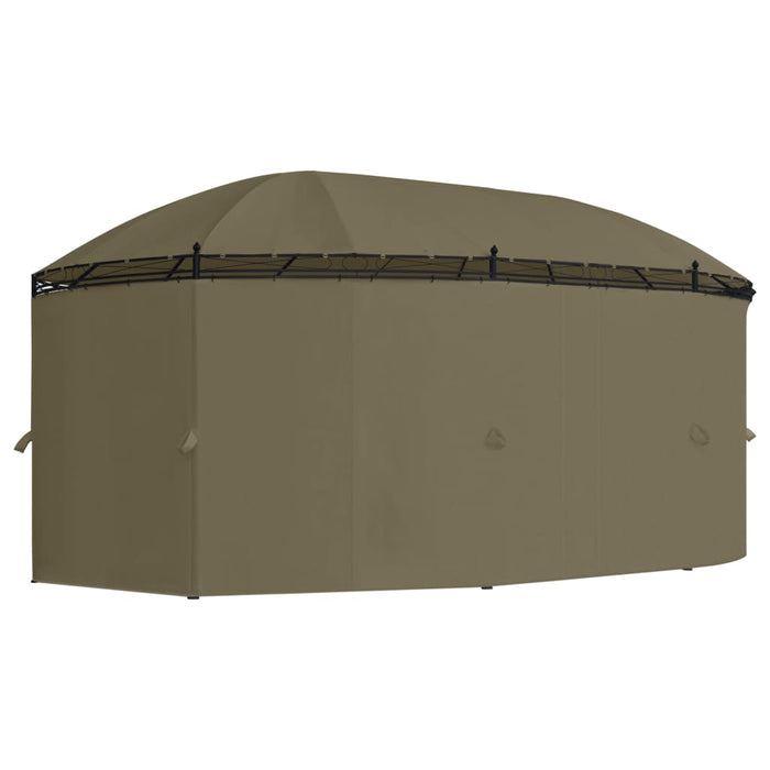 Gazebo con Tende 520x349x255 cm Grigio Talpa 180 g/mÂ² cod mxl 57108