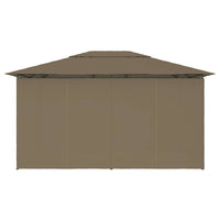 Gazebo da Giardino con Tende 4x3 m Grigio Talpa 180 g/m² 312232