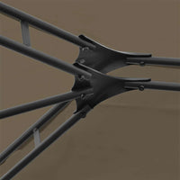 Gazebo da Giardino con Tende 4x3 m Grigio Talpa 180 g/mÂ²