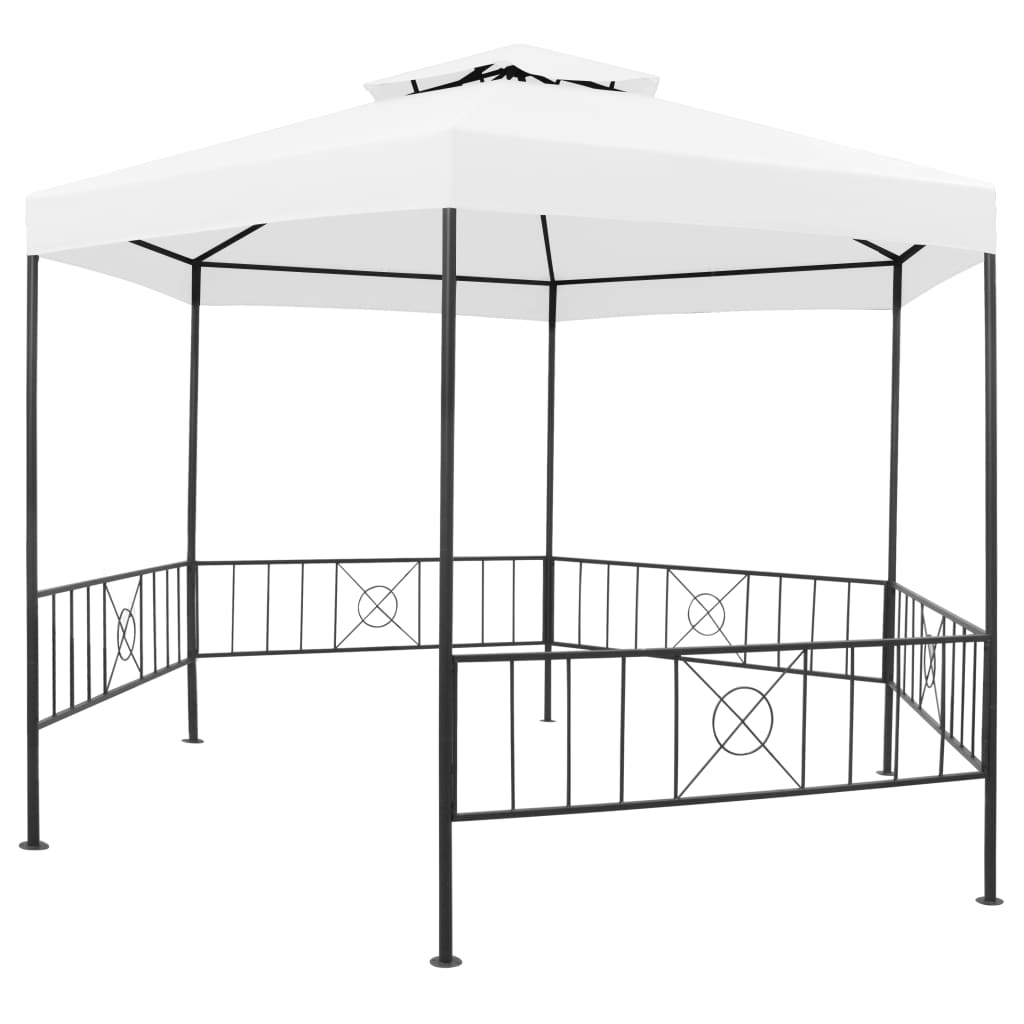 Gazebo da Giardino 323x275x265 cm Bianco 180 g/m² 312233