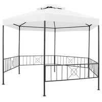 Gazebo da Giardino 323x275x265 cm Bianco 180 g/m² 312233