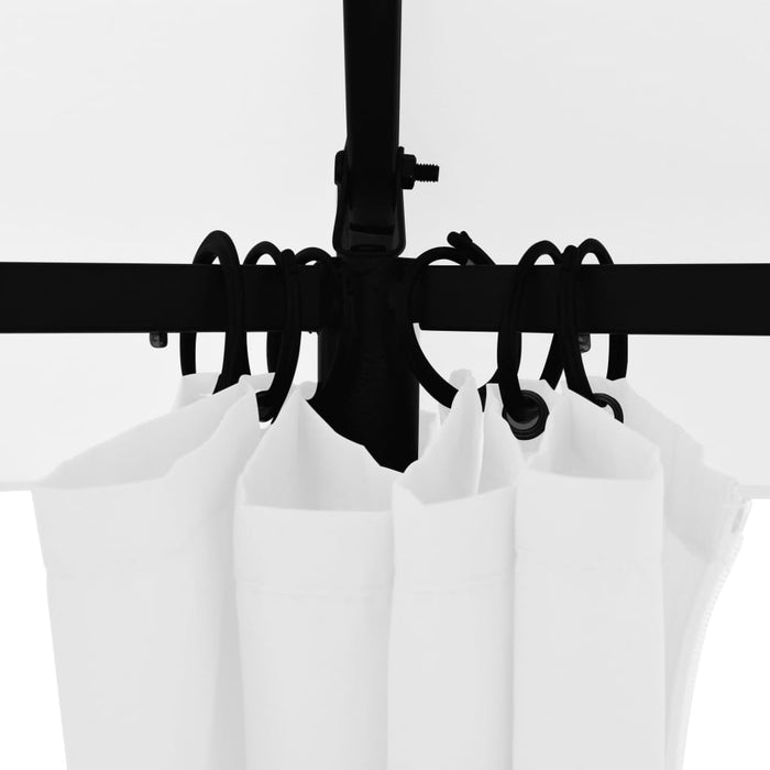Gazebo da Giardino con Tende 360x312x265 cm Bianco 180 g/m² 312234