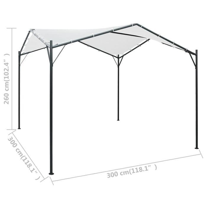 Gazebo da Giardino 3x3x2,6 m Bianco 180 g/mÂ²