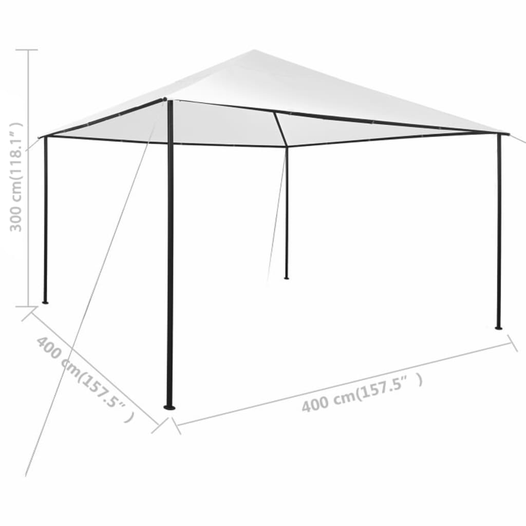 Gazebo da Giardino 4x4x3 m Bianco 180 g/mÂ²