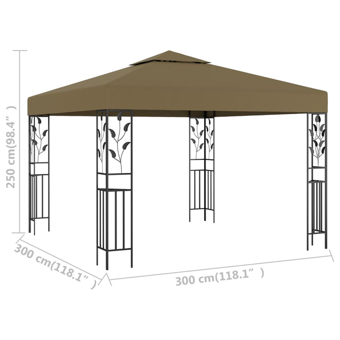 Gazebo 3x3 m Grigio Talpa 180 g/mÂ²