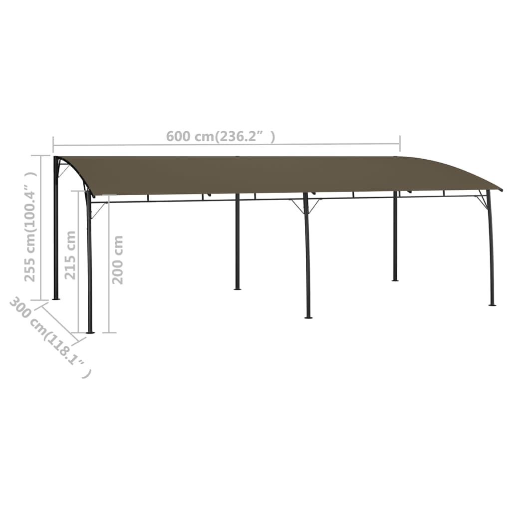 Tenda Parasole da Giardino 6x3x2,55 m Talpa 312256