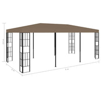Gazebo 6x3 m Grigio Talpa