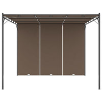 Gazebo da Giardino con Tenda Laterale 3x3x2,25 m Talpa