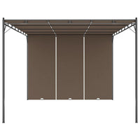 Gazebo da Giardino con Tenda Laterale 4x3x2,25 m Talpa