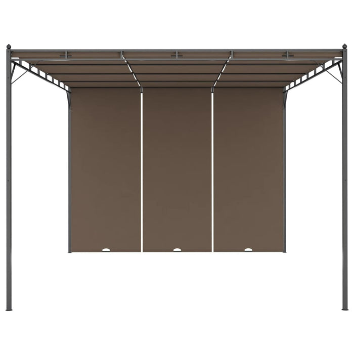 Gazebo da Giardino con Tenda Laterale 4x3x2,25 m Talpa