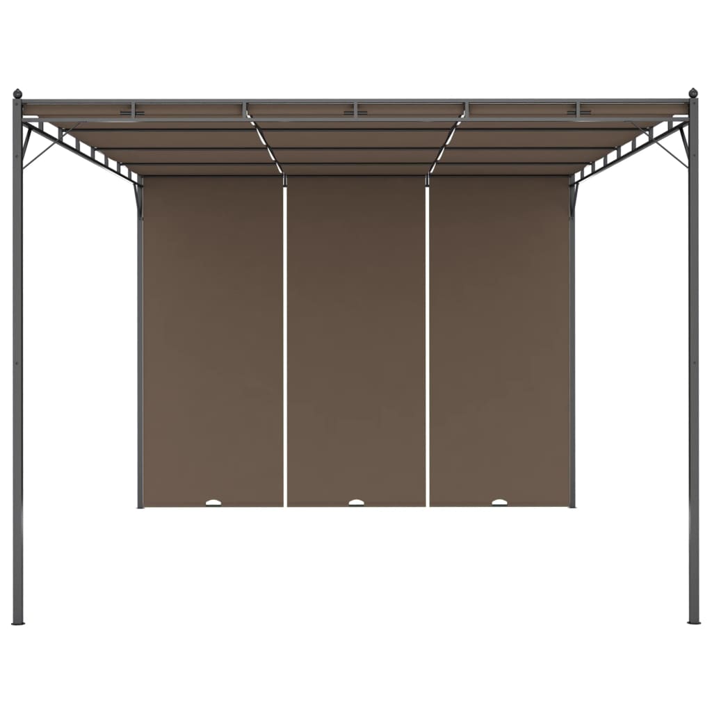 Gazebo da Giardino con Tenda Laterale-Baldacchini e gazebo 4x3x2,25 m Talpa