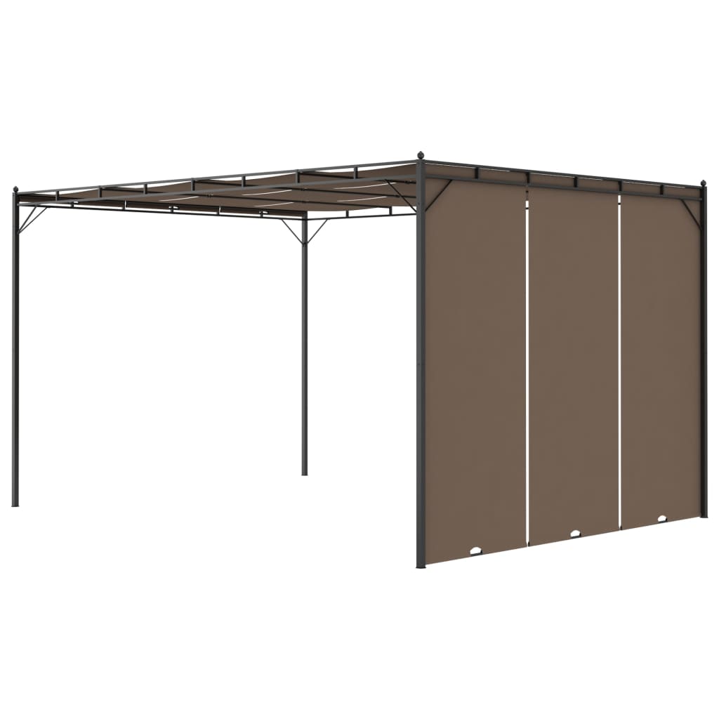 Gazebo da Giardino con Tenda Laterale 4x3x2,25 m Talpa 312264