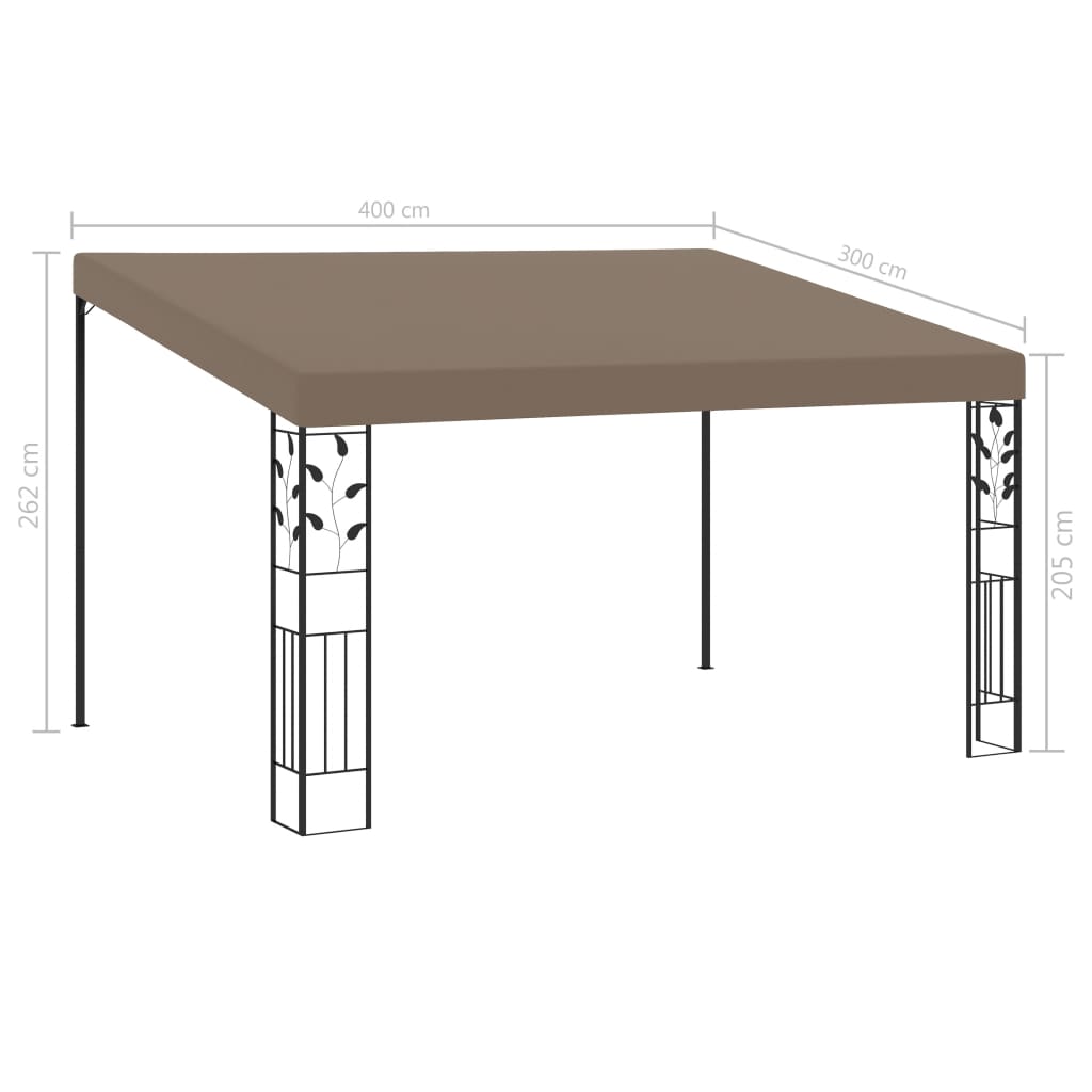 Gazebo a Parete 4x3x2,5 m Talpa 312266